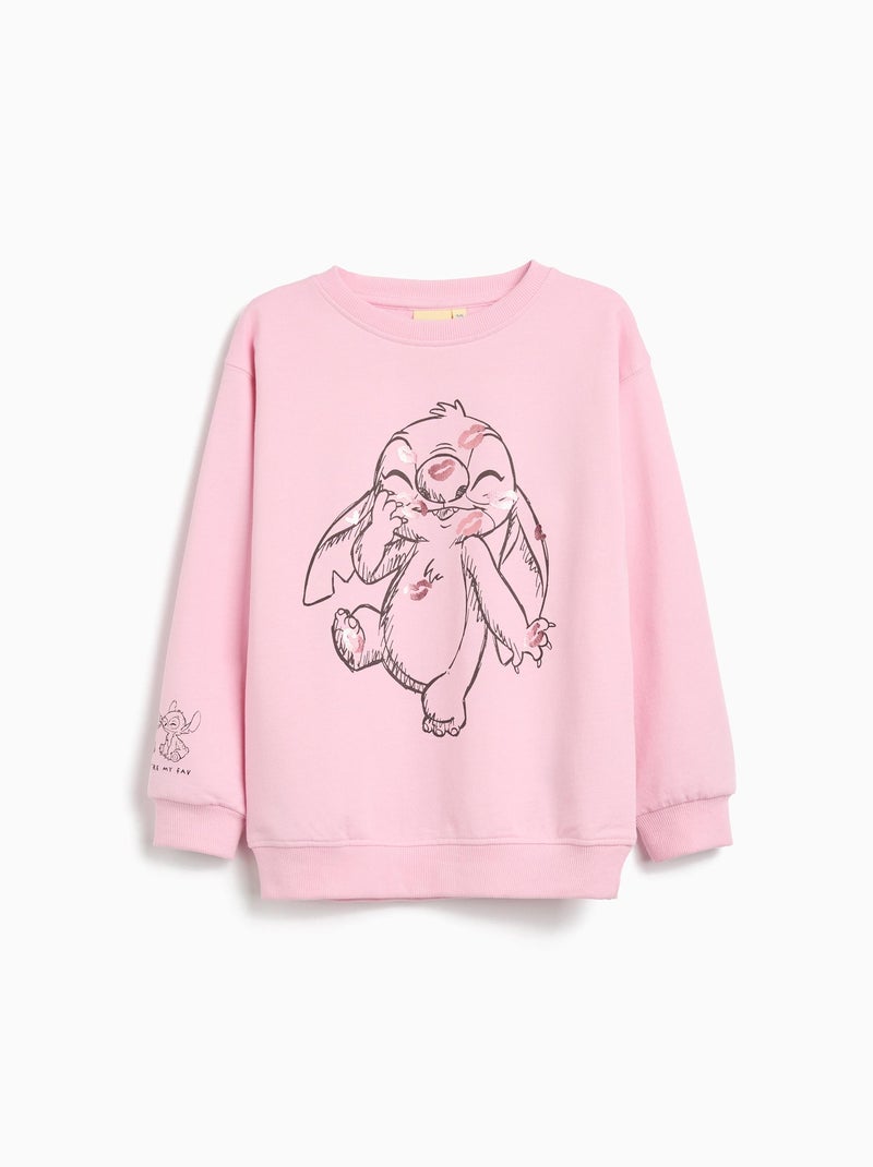 Sweat-shirt en peluche « Stitch » pour fille MO Fashion Violet - Kiabi