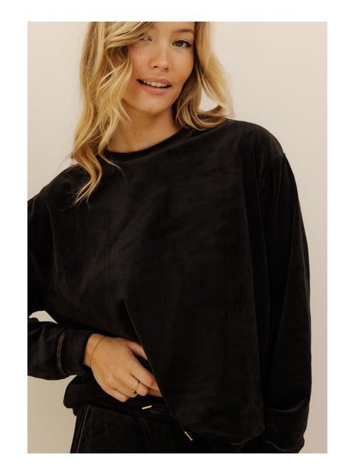 Sweat-shirt en velours Charlotte - Kiabi