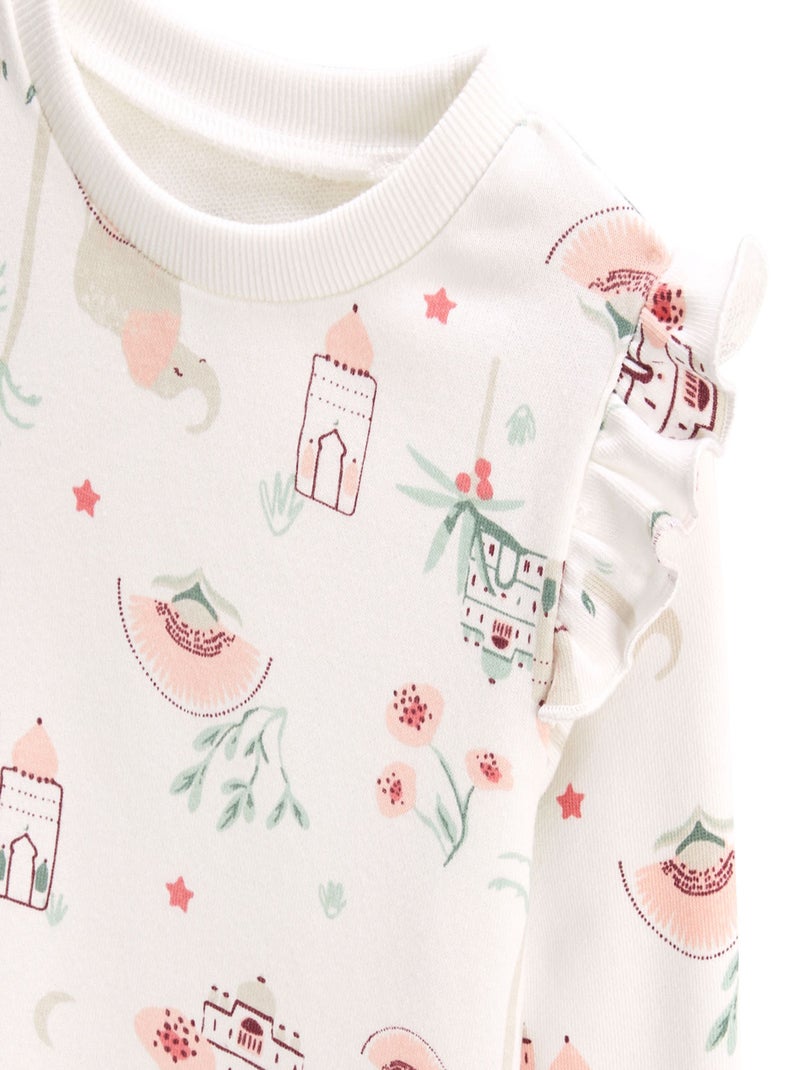 Sweat-shirt enfant Arya Ecru - Kiabi