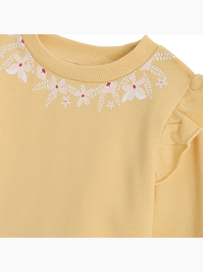 Sweat-shirt enfant Camila Jaune - Kiabi