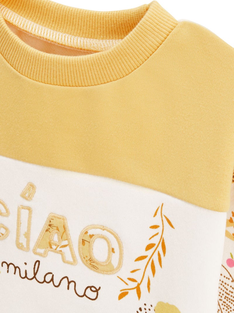 Sweat-shirt enfant Ciao Milano Jaune - Kiabi