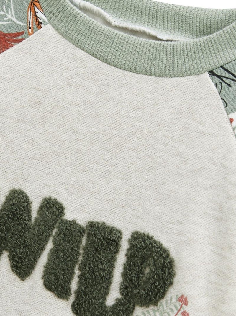 Sweat-shirt enfant en molleton Abou Kaki - Kiabi