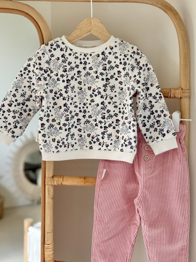 Sweat-shirt enfant en molleton Céleste Ecru - Kiabi