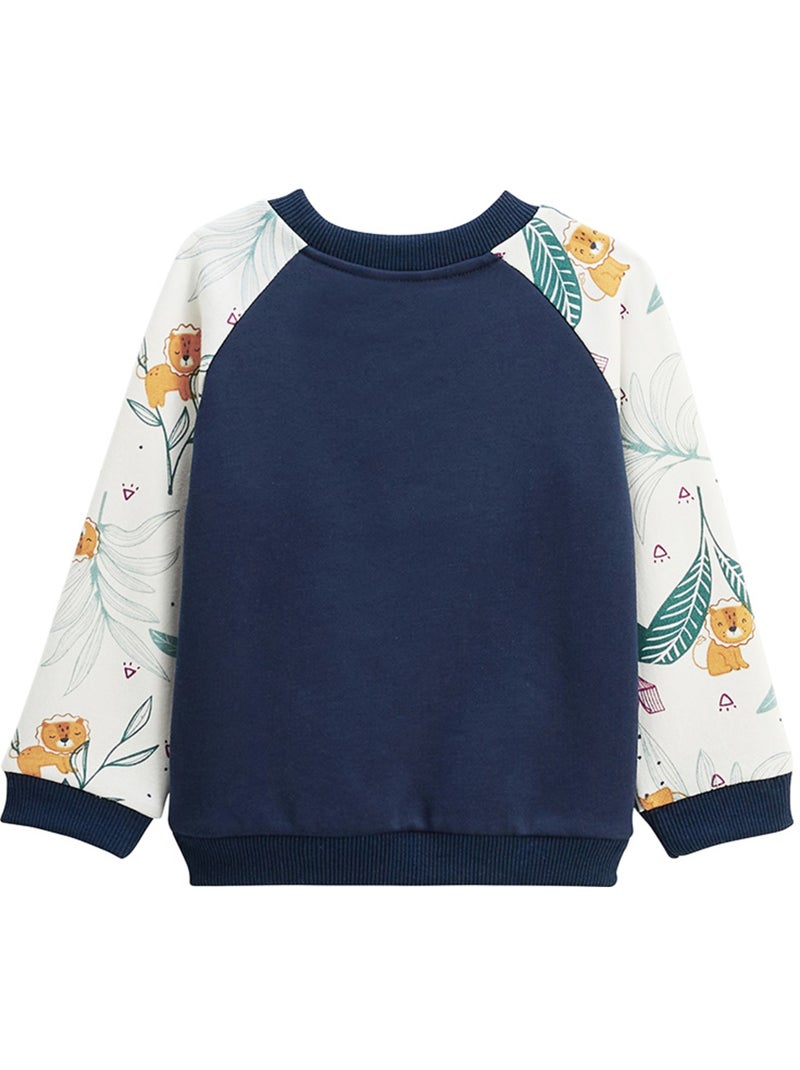 Sweat-shirt enfant en molleton Charly Bleu - Kiabi