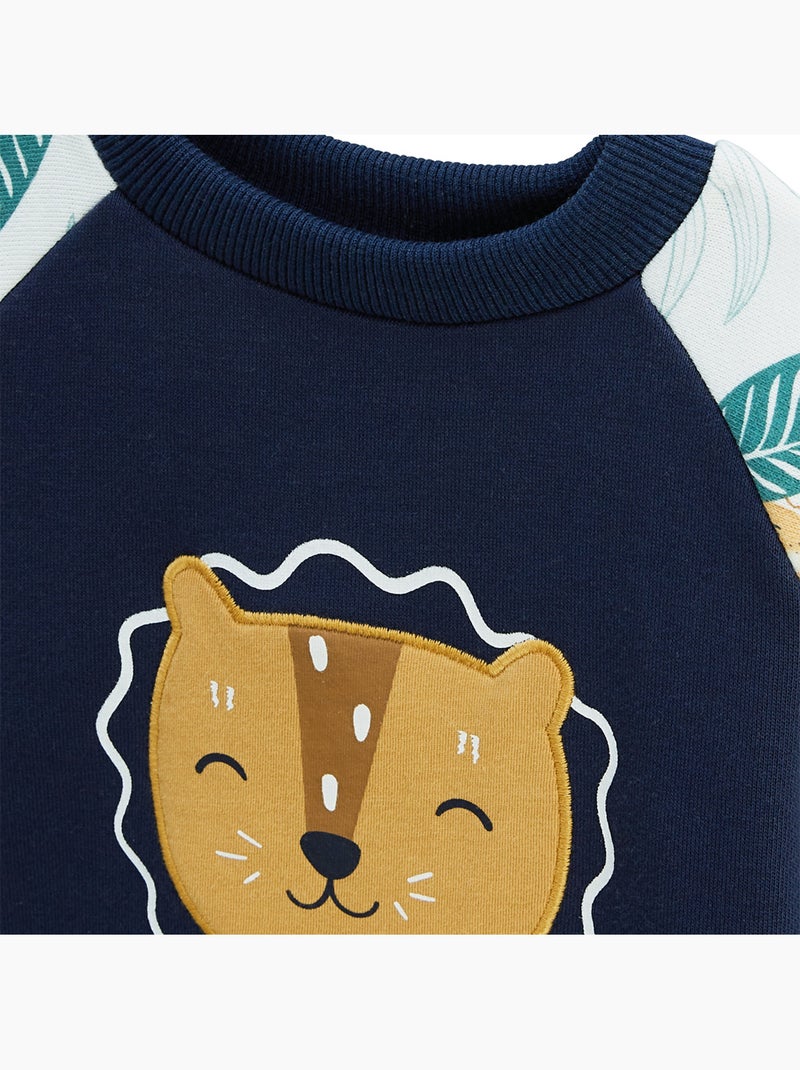 Sweat-shirt enfant en molleton Charly Bleu - Kiabi