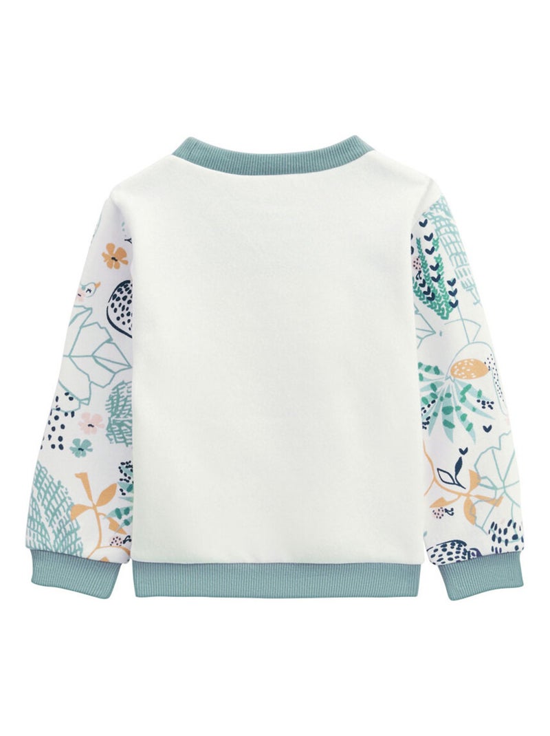 Sweat-shirt enfant en molleton Holamuchacha Ecru - Kiabi