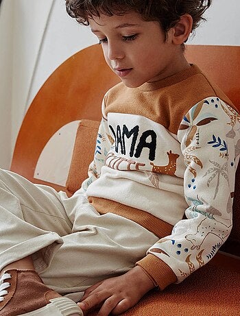 Sweat-shirt enfant en molleton Lamascotte