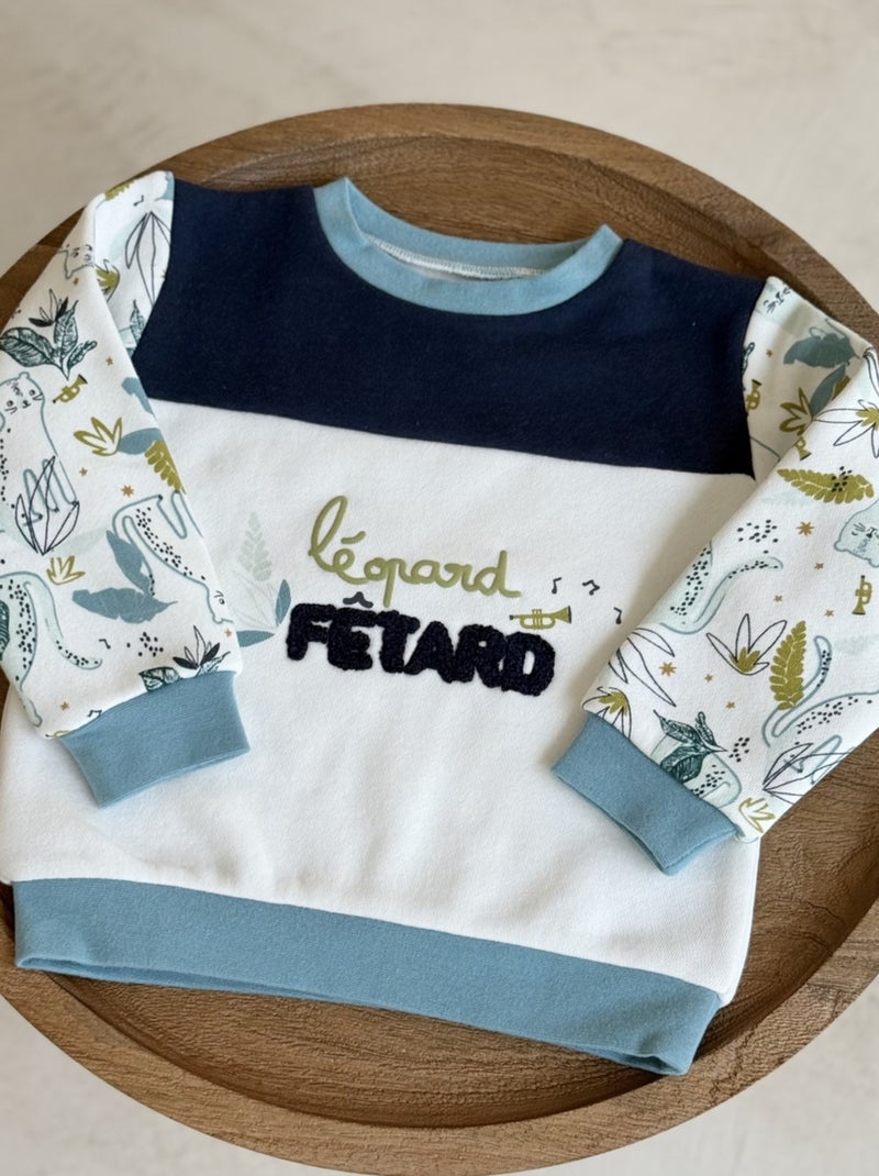Sweat-shirt enfant en molleton Oscar Bleu - Kiabi