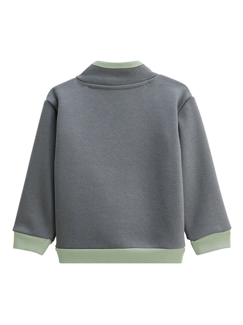 Sweat-shirt enfant en molleton ultra chaud Boavista Gris - Kiabi