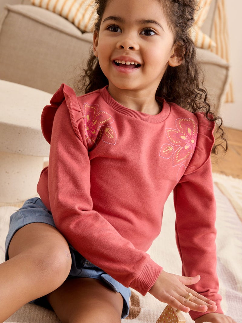 Sweat-shirt enfant Fiesta Terracotta - Kiabi