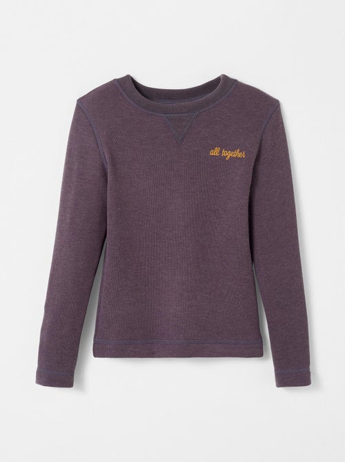 Sweat-shirt enfant molleton gratté Thermolactyl Sensitive - Damart - Kiabi