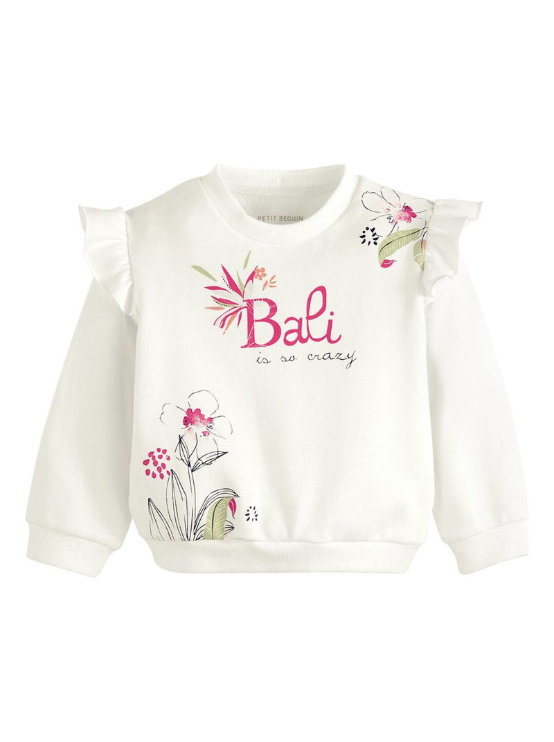 Sweat-shirt enfant Olbia Ecru - Kiabi