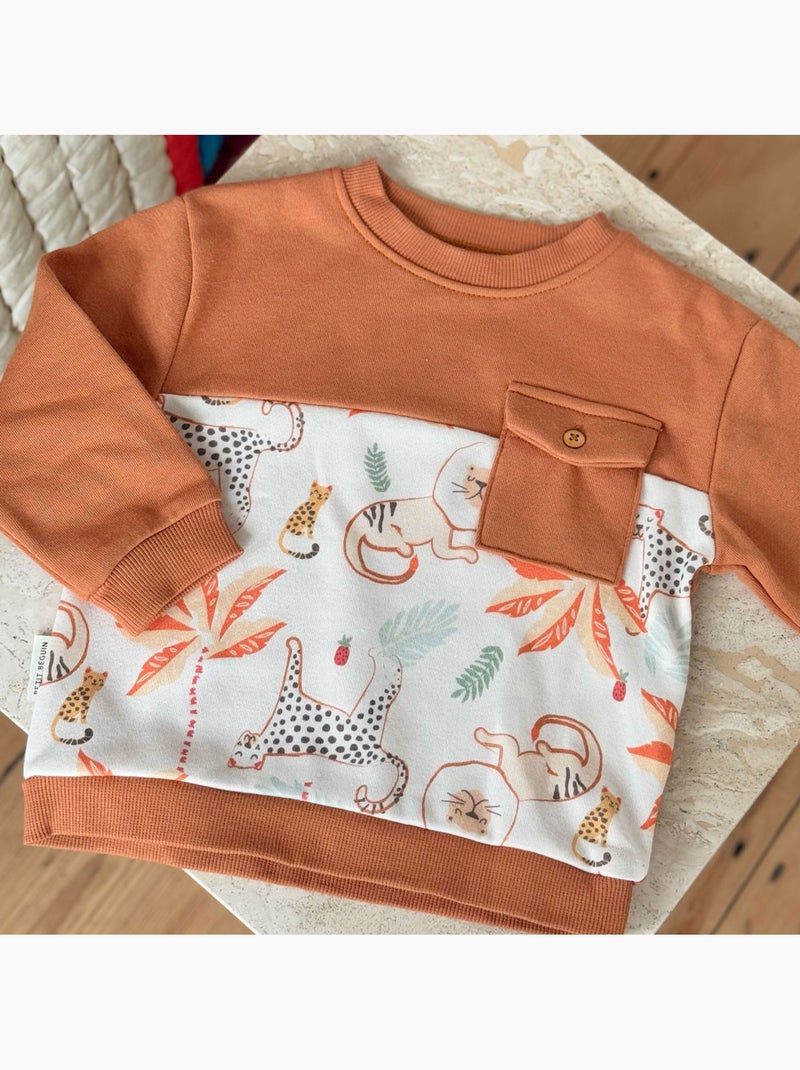 Sweat-shirt enfant Tango Marron - Kiabi