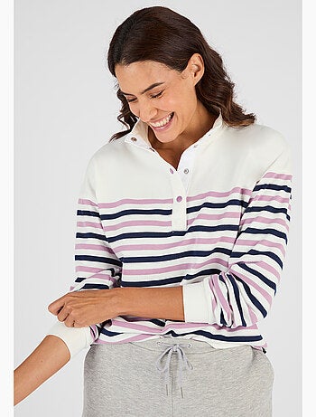 Sweat-shirt esprit marinière - Happy D. by Damart