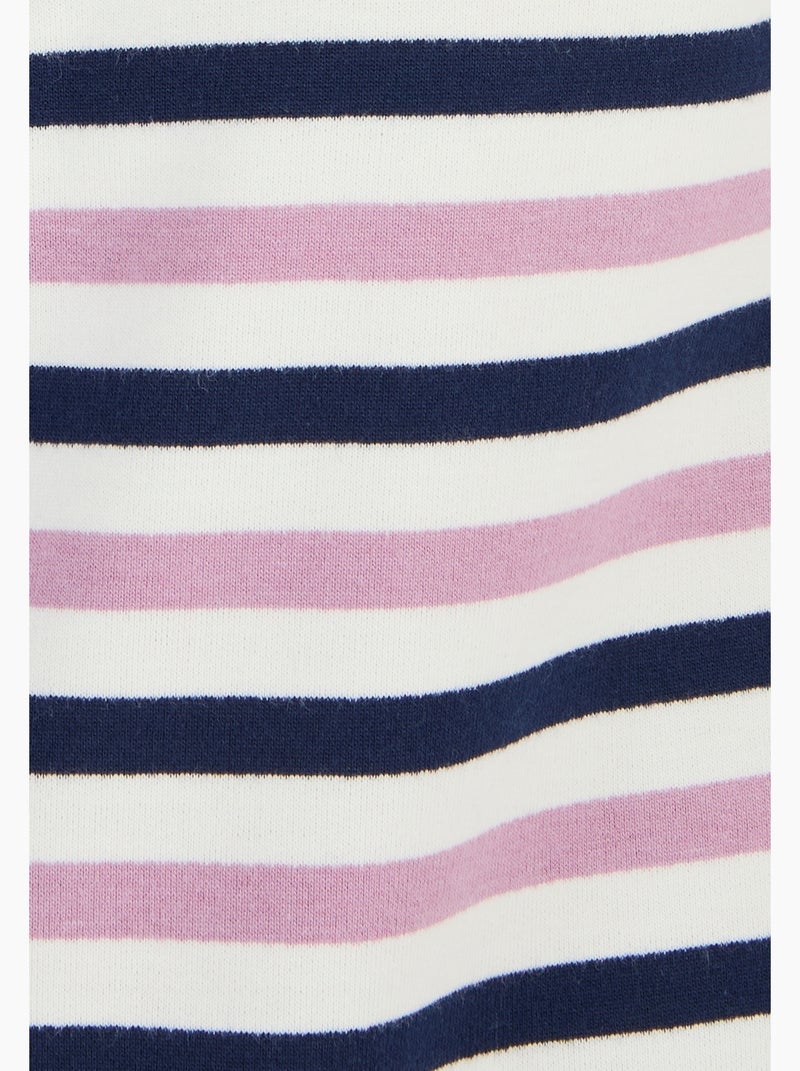 Sweat-shirt esprit marinière - Happy D. by Damart Blanc cassé - Kiabi
