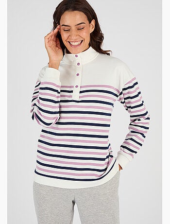 Sweat-shirt esprit marinière - Happy D. by Damart