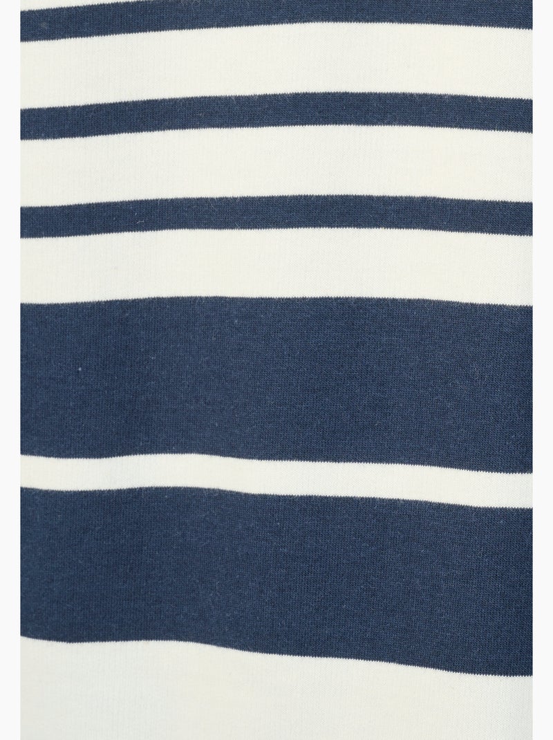 Sweat-shirt esprit marinière - Happy D. by Damart Blanc - Kiabi