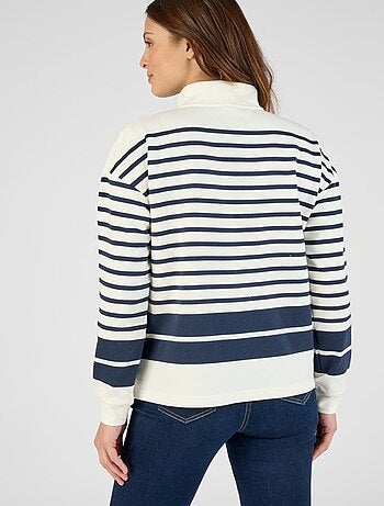 Sweat-shirt esprit marinière - Happy D. by Damart