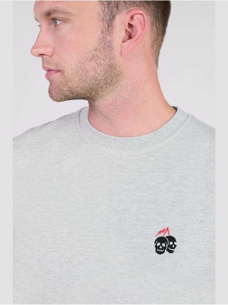 Sweat-shirt etol 'le temps des cerises' Gris - Kiabi