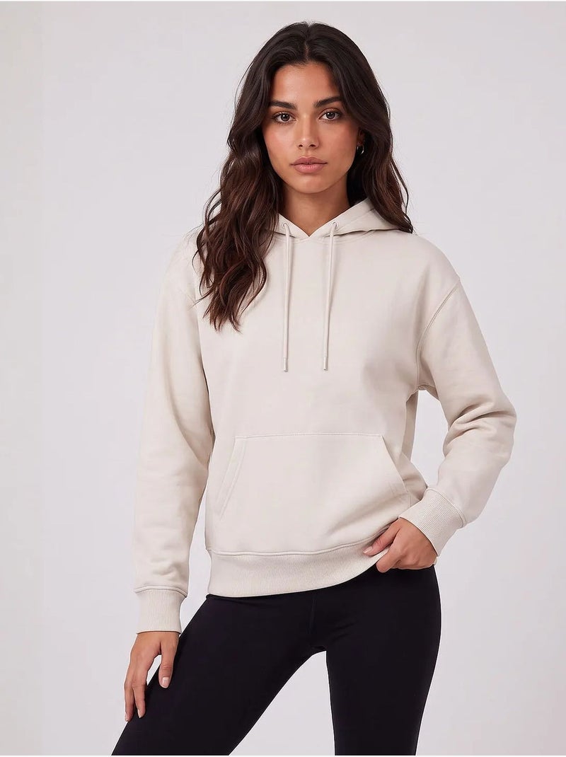 Sweat-shirt femme à capuche tommy Crème - Kiabi
