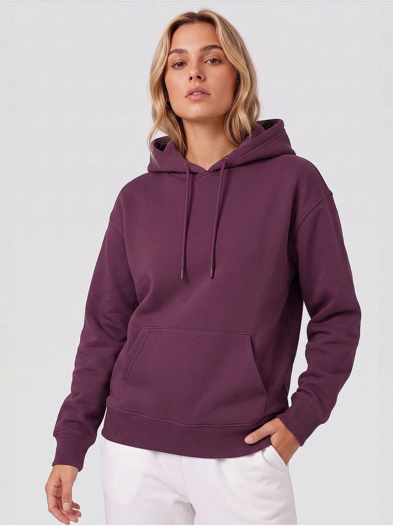 Sweat-shirt femme à capuche tommy Violet - Kiabi