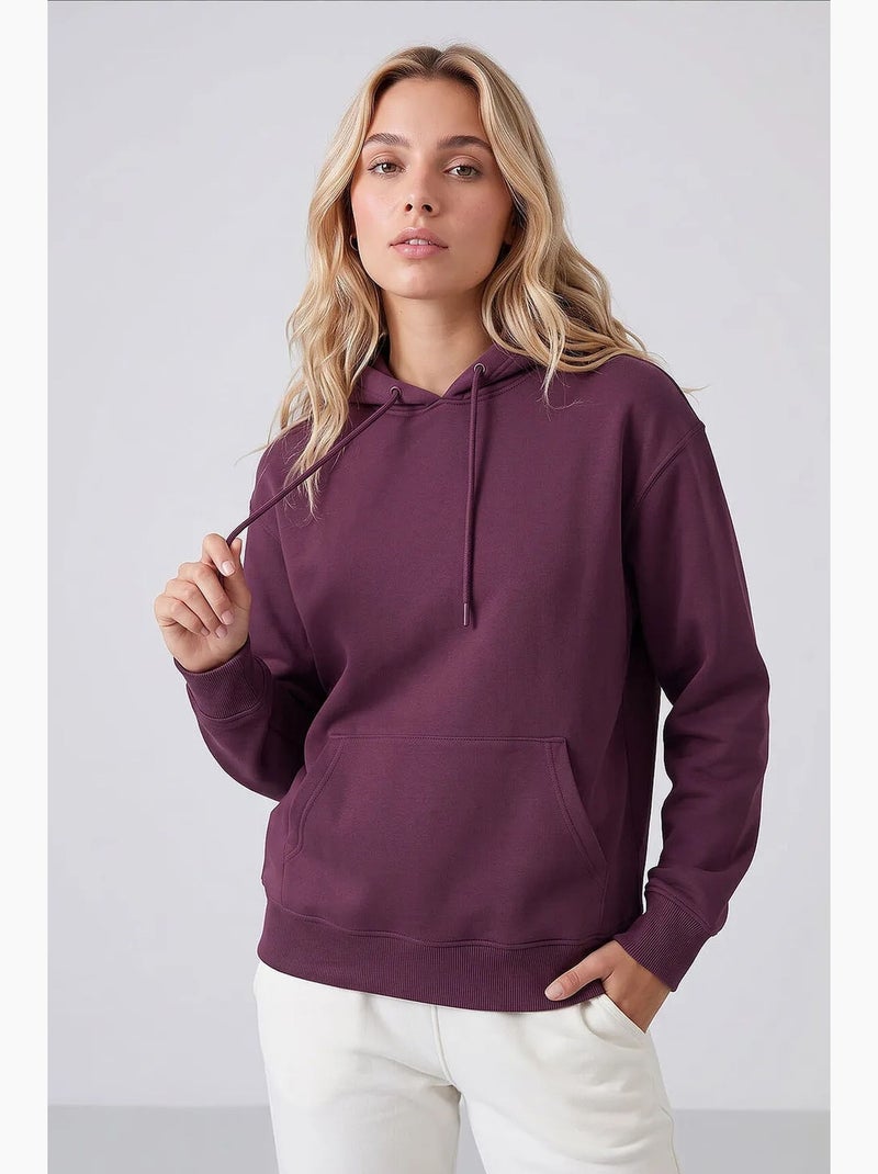 Sweat-shirt femme à capuche tommy Violet - Kiabi