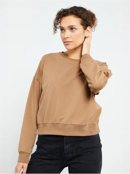 Sweat-shirt femme coupe décontractée à col rond tommy - Kiabi Sweat-shirt femme coupe décontractée à col rond tommy - Kiabi