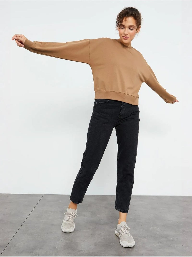 Sweat-shirt femme coupe décontractée à col rond tommy Camel - Kiabi