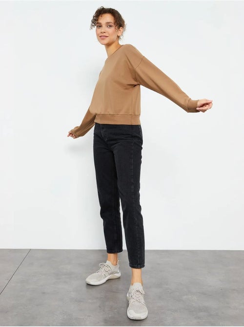 Sweat-shirt femme coupe décontractée à col rond tommy - Kiabi Sweat-shirt femme coupe décontractée à col rond tommy - Kiabi
