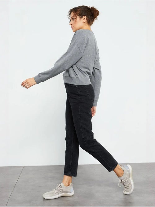 Sweat-shirt femme coupe décontractée à col rond tommy - Kiabi