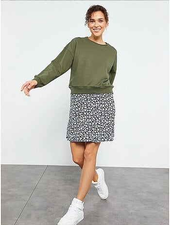 Sweat-shirt femme coupe décontractée à col rond tommy
