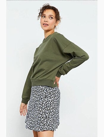 Sweat-shirt femme coupe décontractée à col rond tommy
