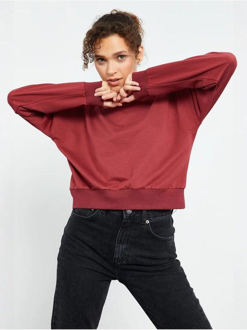Sweat-shirt femme coupe décontractée à col rond tommy - Kiabi Sweat-shirt femme coupe décontractée à col rond tommy - Kiabi