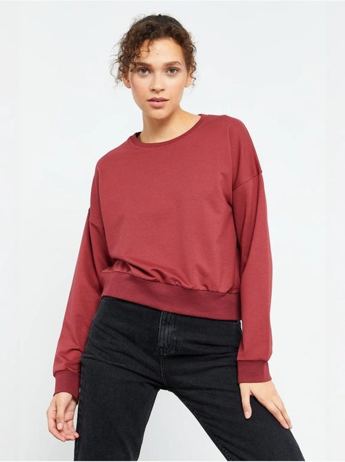 Sweat-shirt femme coupe décontractée à col rond tommy - Kiabi Sweat-shirt femme coupe décontractée à col rond tommy - Kiabi