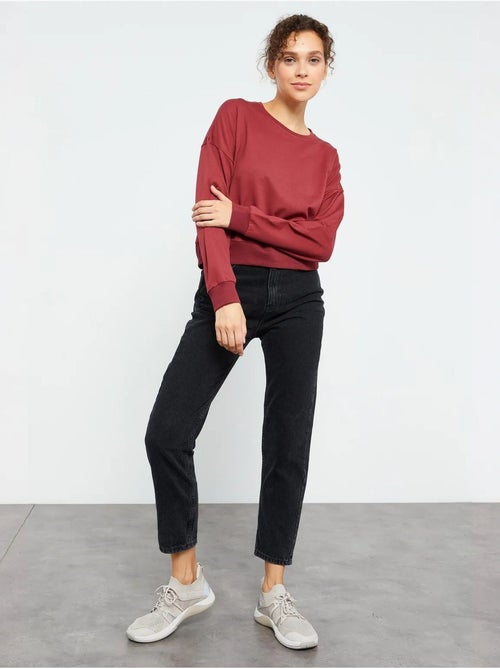 Sweat-shirt femme coupe décontractée à col rond tommy - Kiabi Sweat-shirt femme coupe décontractée à col rond tommy - Kiabi
