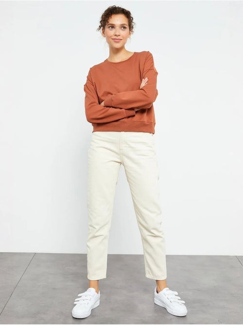 Sweat-shirt femme coupe décontractée à col rond tommy - Kiabi Sweat-shirt femme coupe décontractée à col rond tommy - Kiabi
