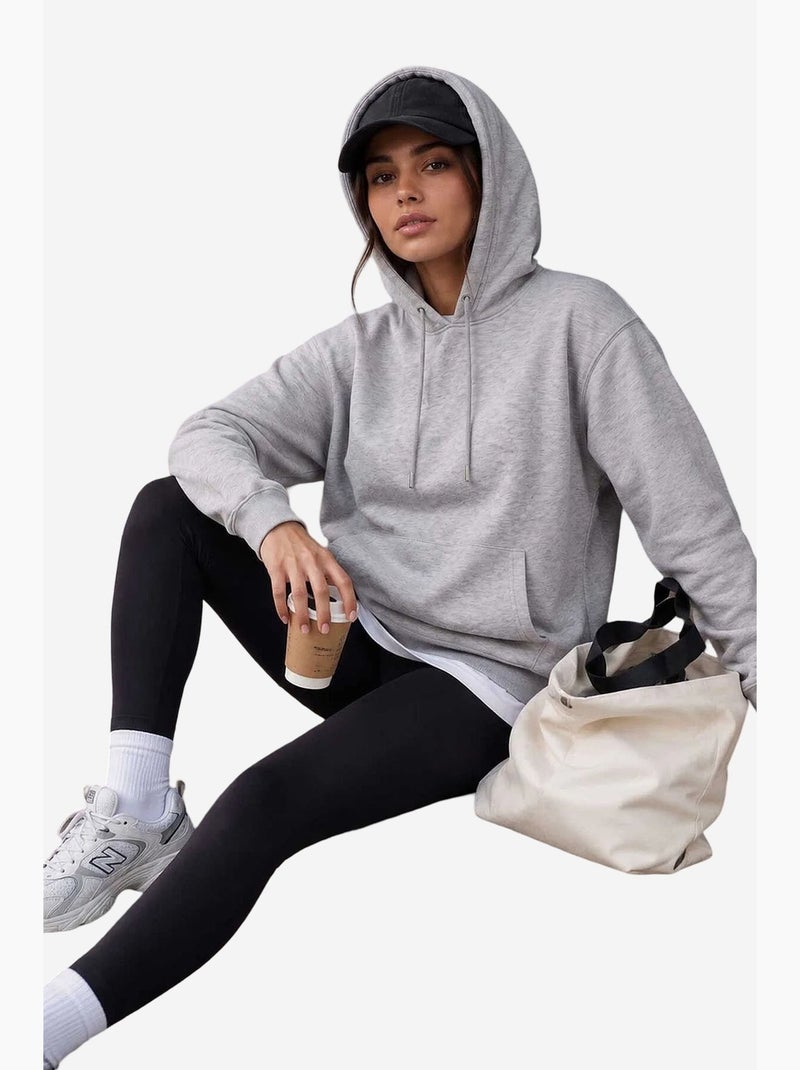 Sweat-shirt femme en coton mélangé tommy Gris clair - Kiabi