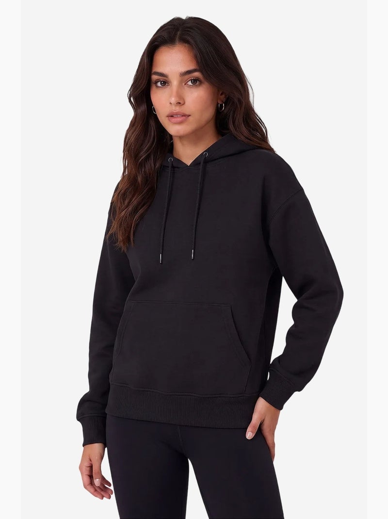 Sweat-shirt femme en coton mélangé tommy Noir - Kiabi
