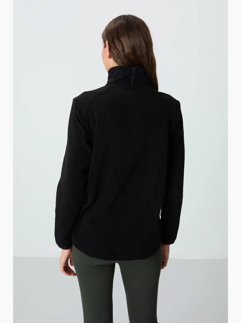 Sweat-shirt femme en maille peluche à fermeture éclair tommy Vert pastel - Kiabi