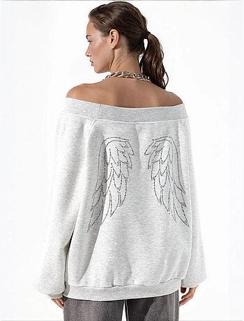 Sweat-shirt femme en mélange de coton busem
