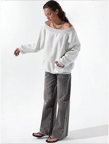 Sweat-shirt femme en mélange de coton busem