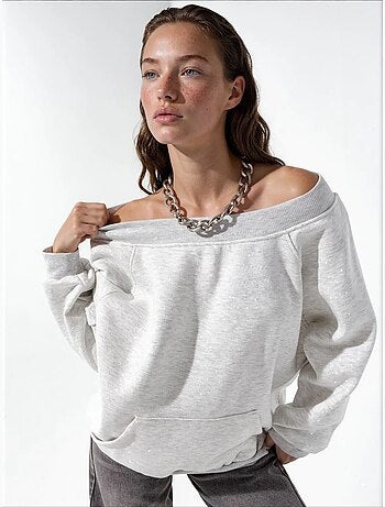 Sweat-shirt femme en mélange de coton busem