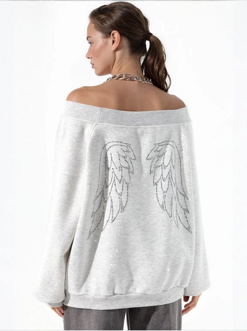 Sweat-shirt femme en mélange de coton busem - Kiabi Sweat-shirt femme en mélange de coton busem - Kiabi