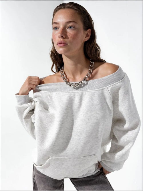 Sweat-shirt femme en mélange de coton busem - Kiabi Sweat-shirt femme en mélange de coton busem - Kiabi