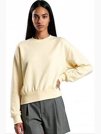Sweat-shirt femme en mélange de coton busem