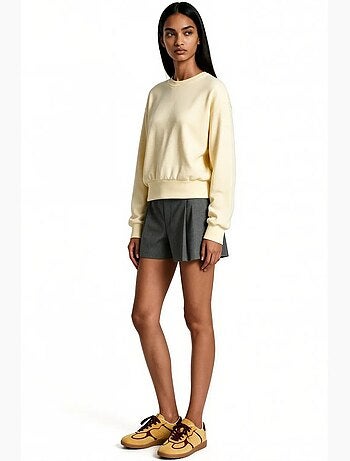 Sweat-shirt femme en mélange de coton busem