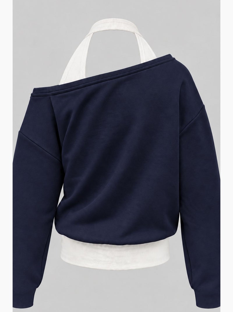 Sweat-shirt femme mixray Bleu marine - Kiabi