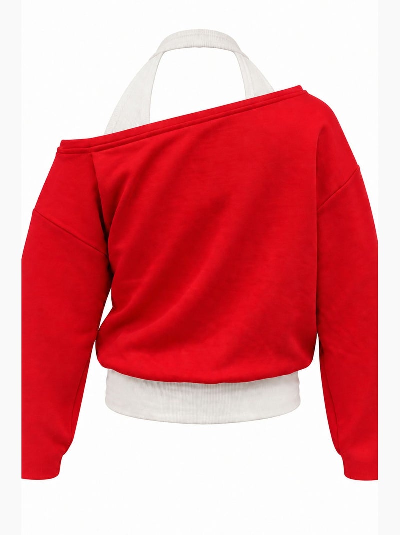 Sweat-shirt femme mixray Rouge - Kiabi