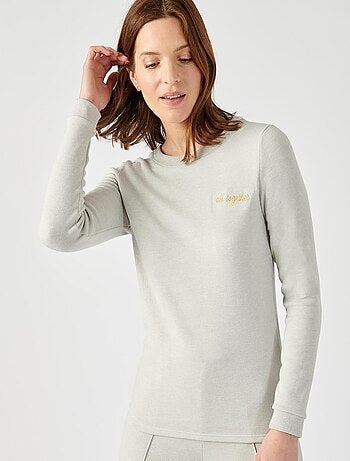 Sweat-shirt femme molleton gratté Thermolactyl Sensitive - Damart