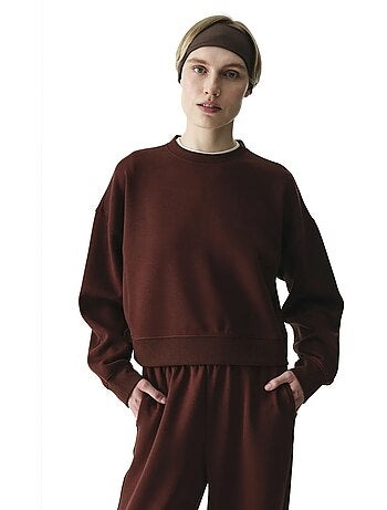 Sweat-shirt femme silky touch au toucher soyeux penti